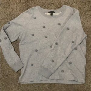 jcrew pompom crewneck sweatshirt